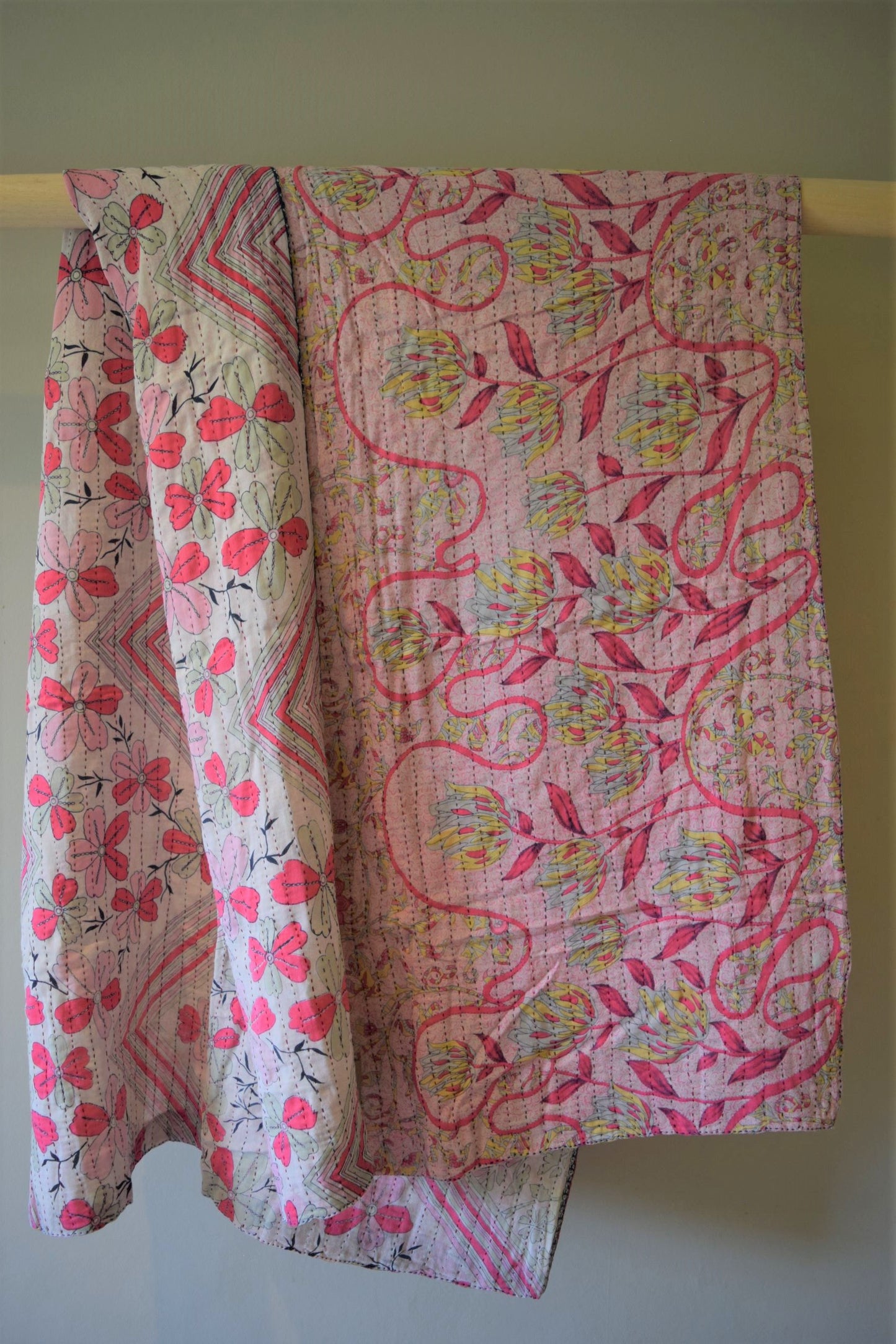 Vintage cotton sari scarves - 0