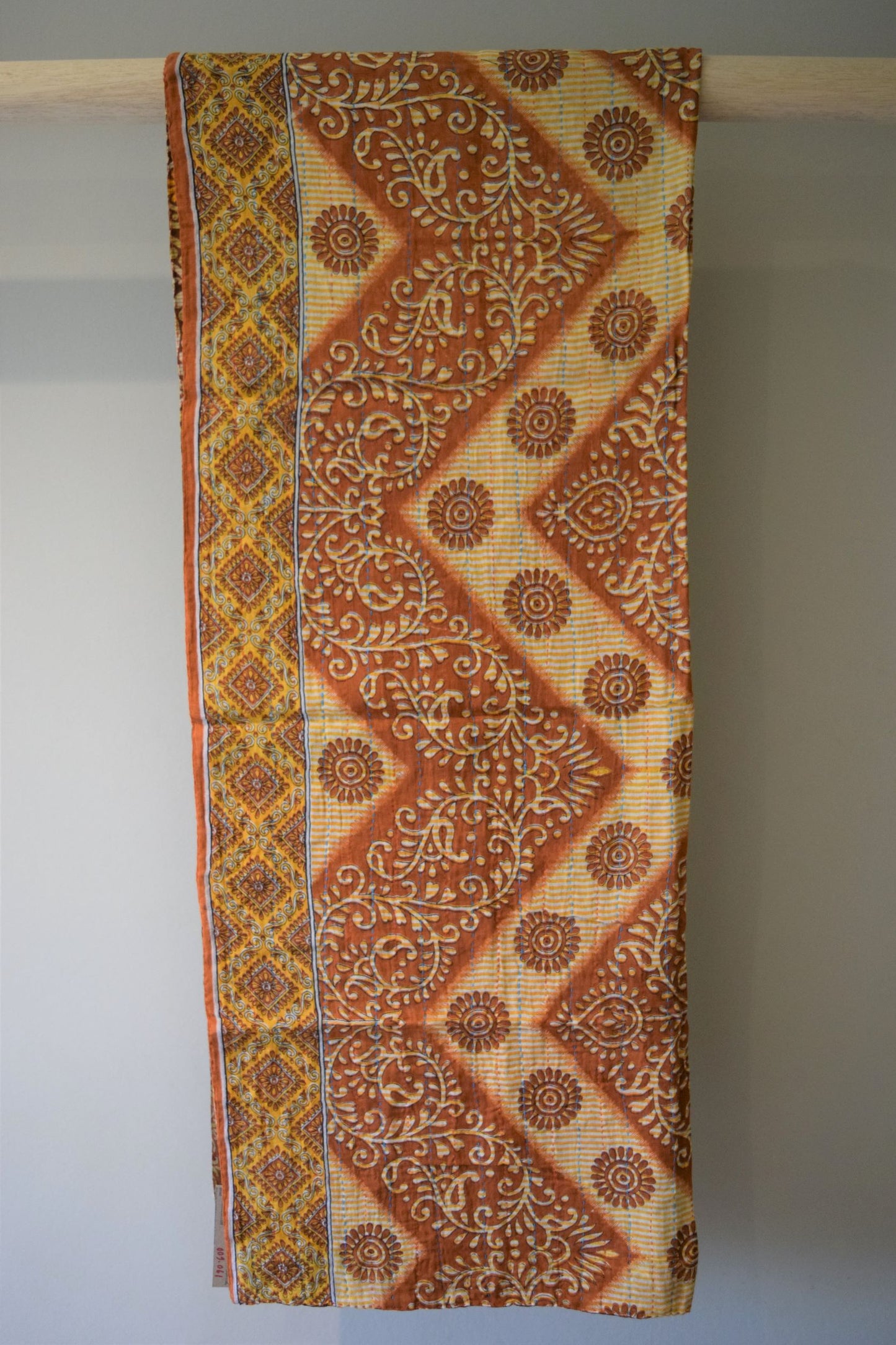 Vintage cotton sari scarves - 3