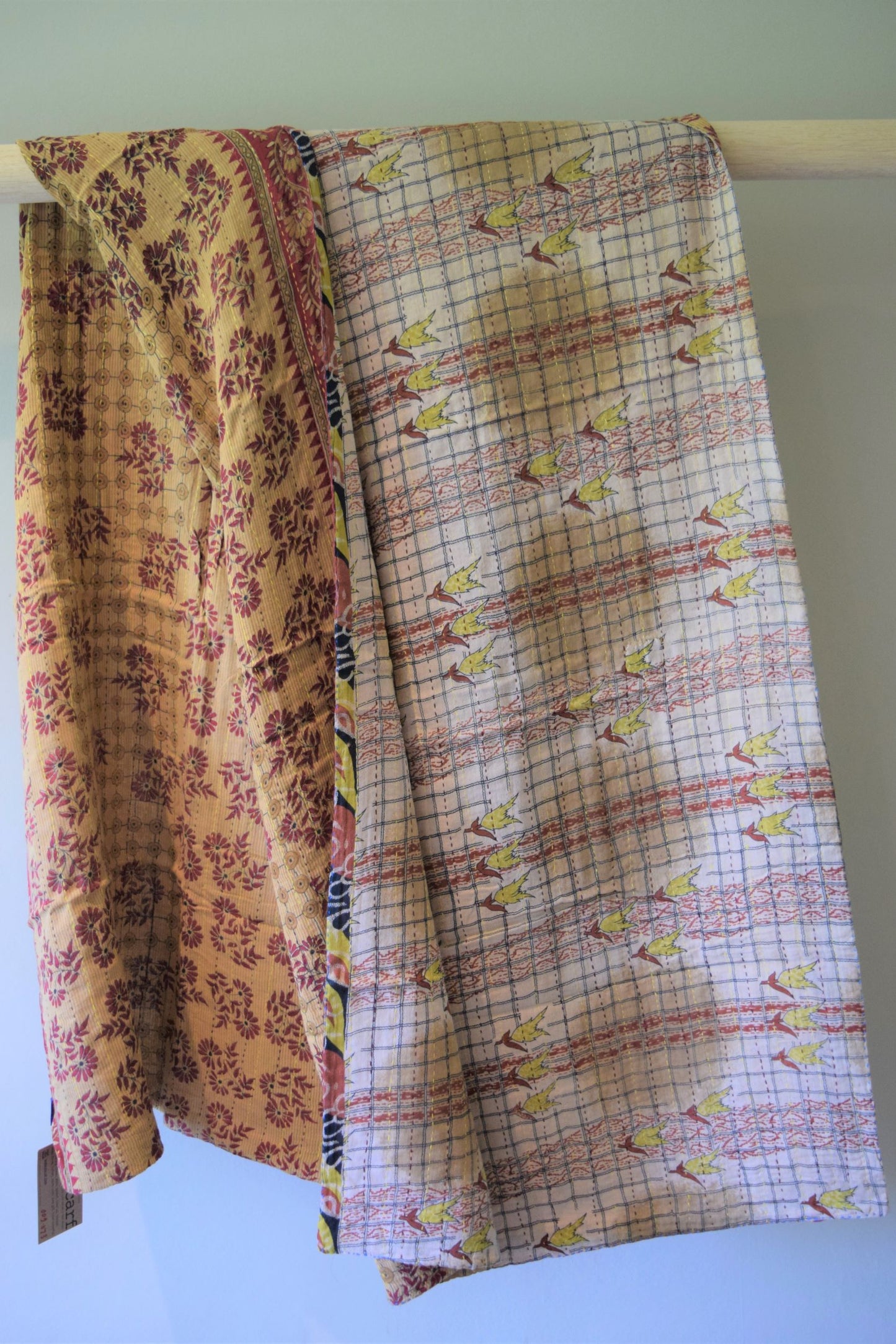 Vintage cotton sari scarves - 0