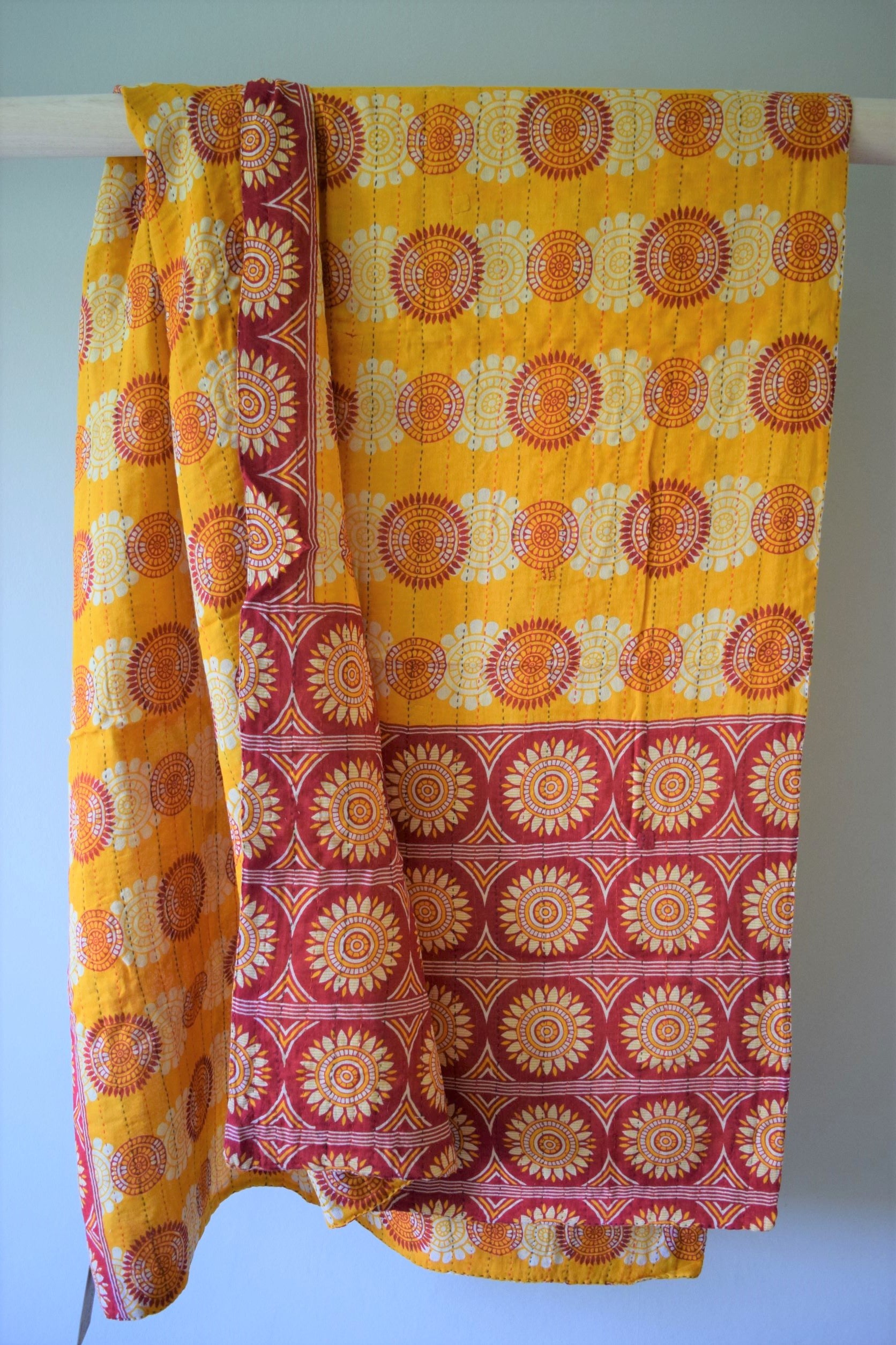 Vintage cotton sari scarves - 0