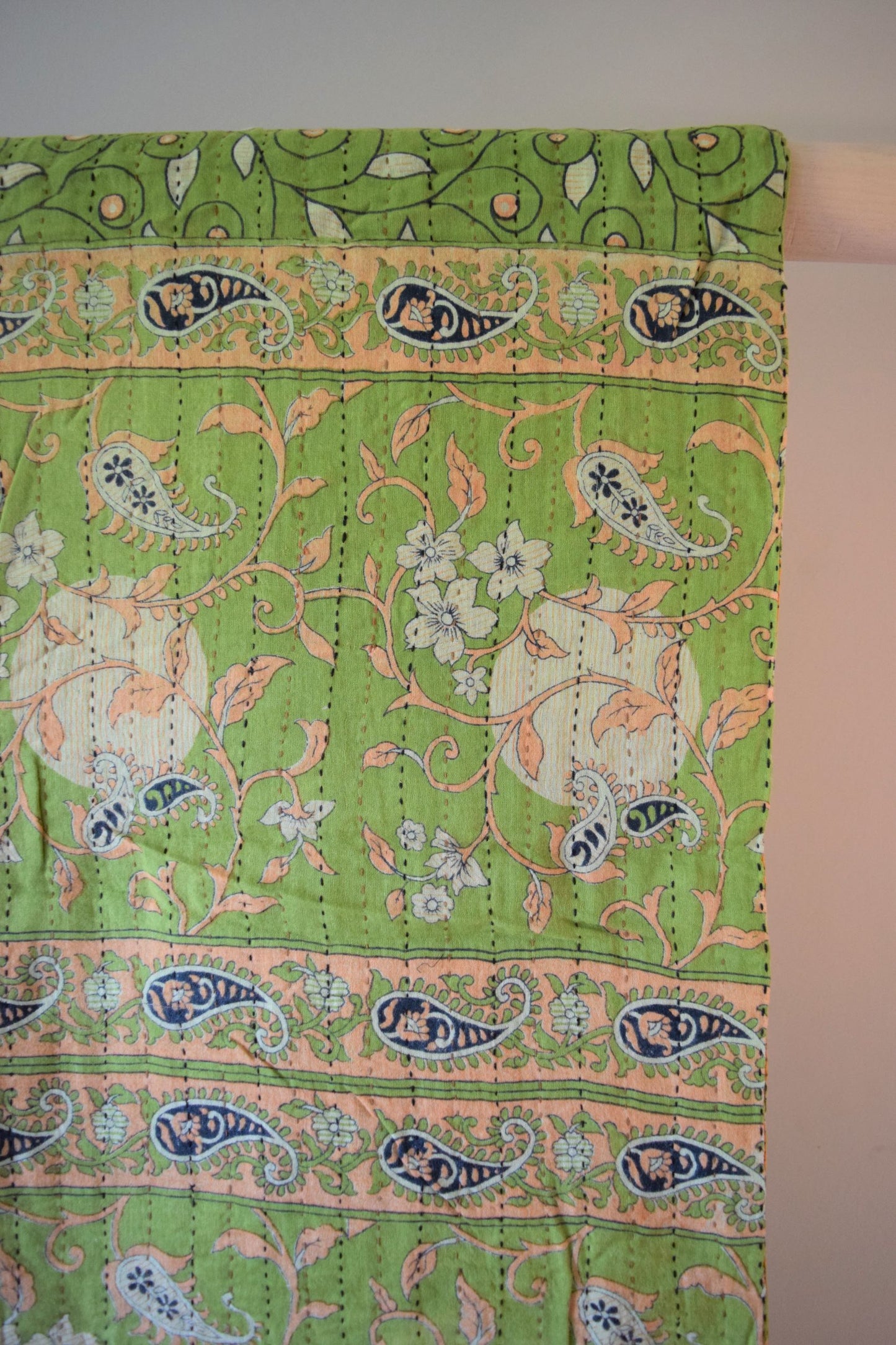 Vintage cotton sari scarves - 1