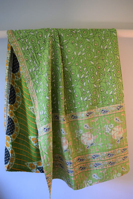 Vintage cotton sari scarves - 0