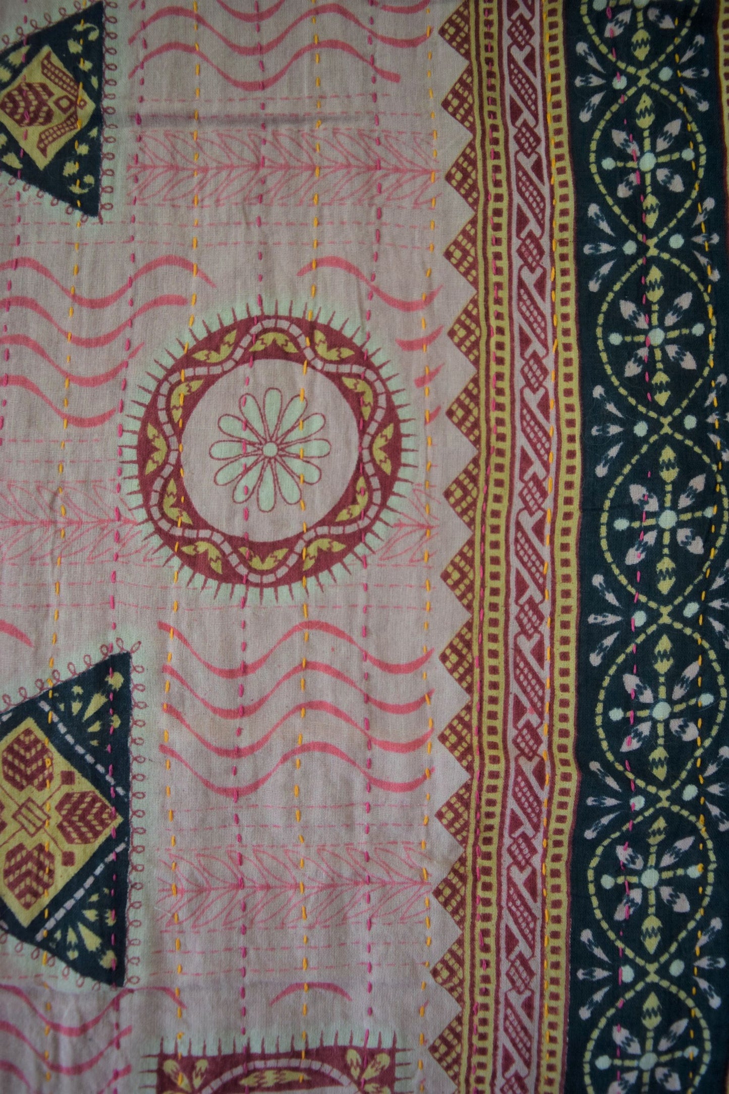 Vintage cotton sari scarves - 9