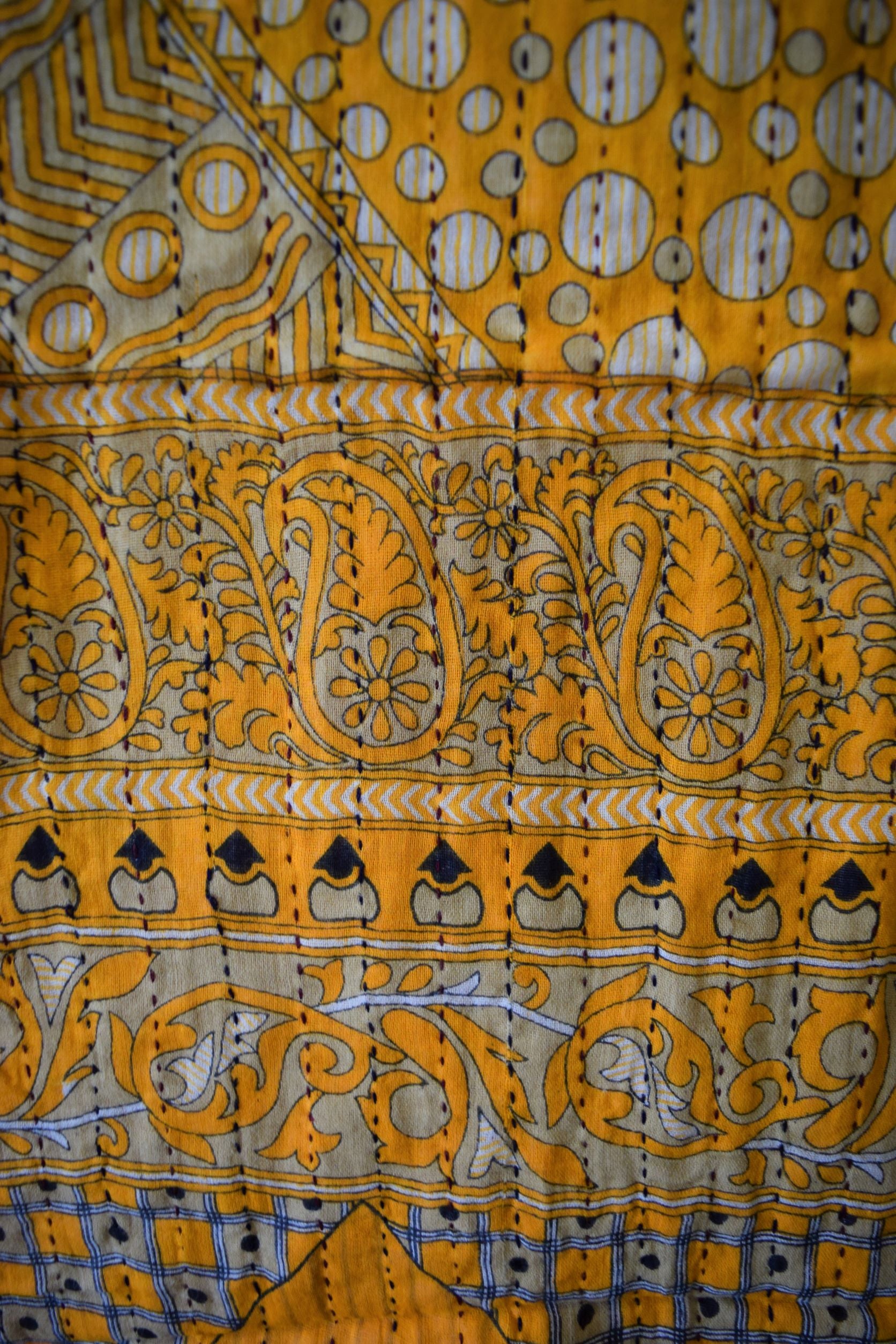 Vintage cotton sari scarves - 7