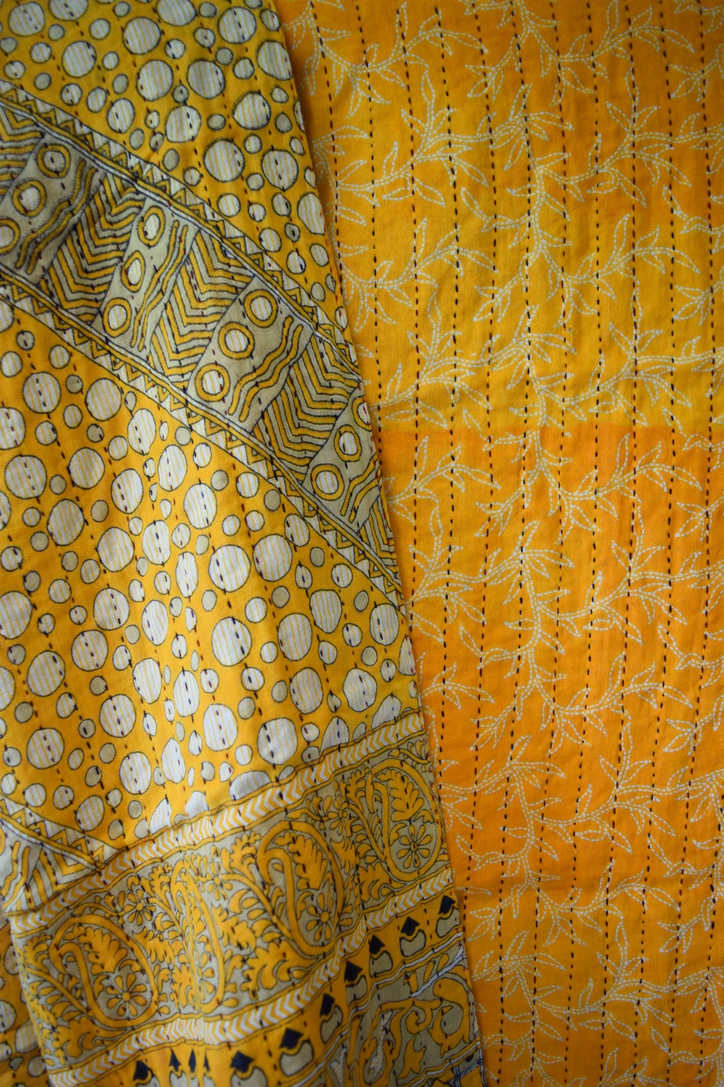 Vintage cotton sari scarves - 8