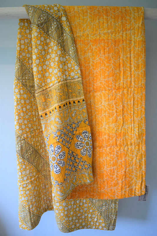 Vintage cotton sari scarves - 0