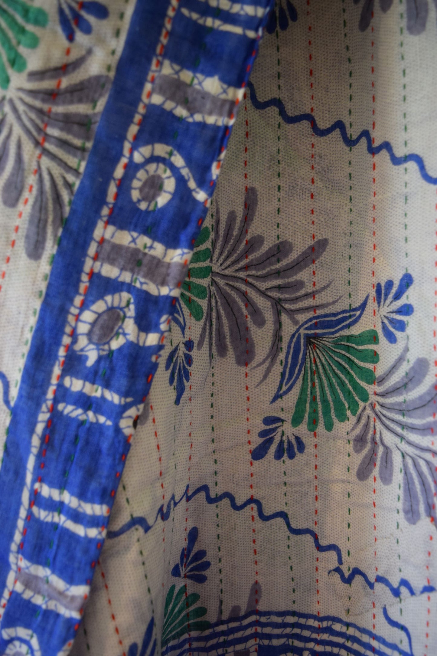 Vintage cotton sari scarves - 9