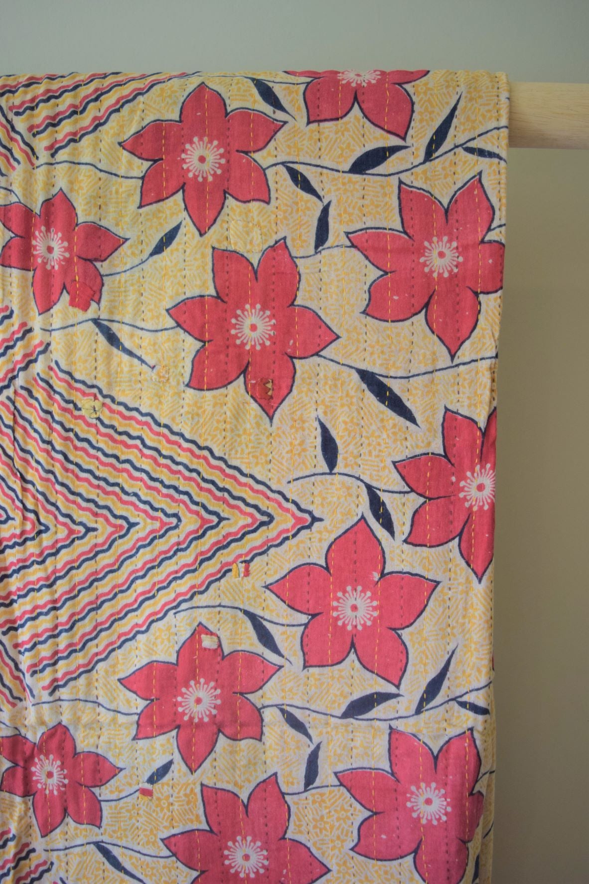 Vintage cotton sari scarves - 1