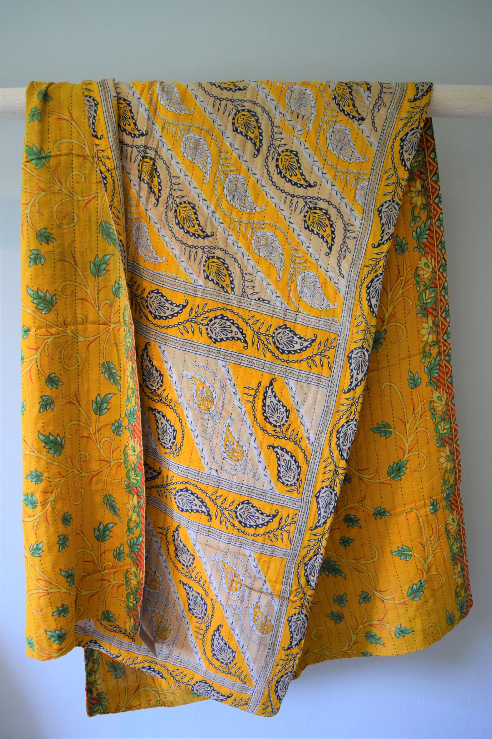 Vintage cotton sari scarves - 0