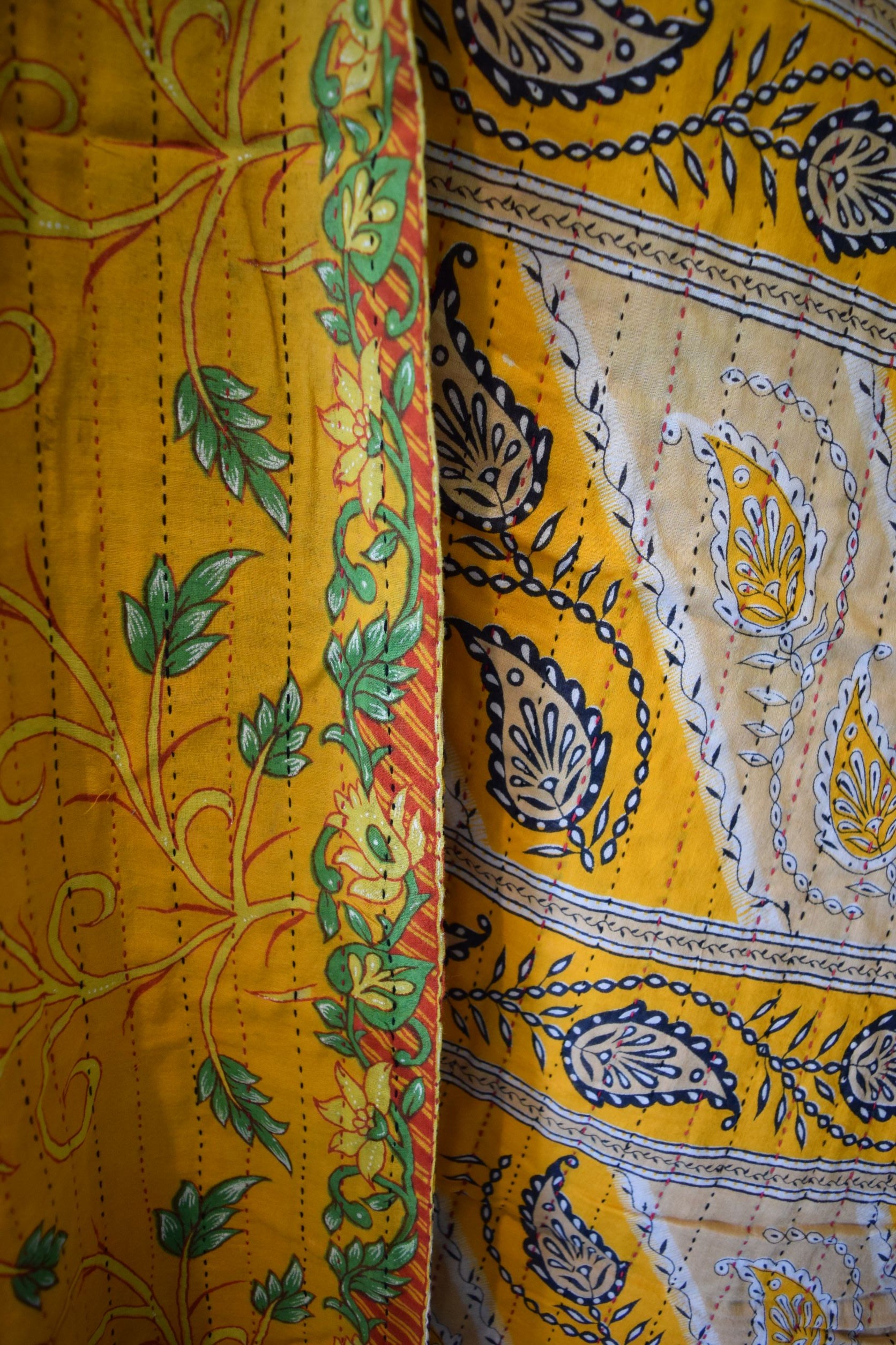 Vintage cotton sari scarves - 3