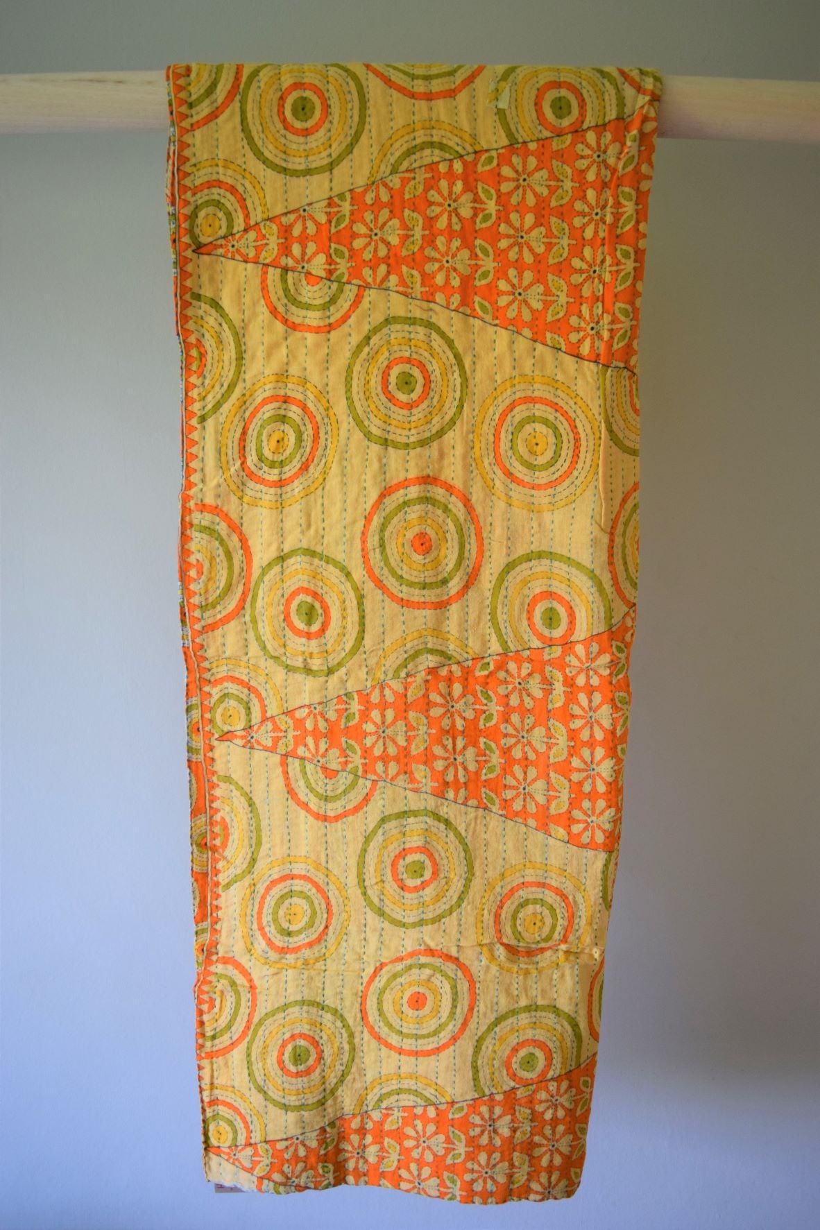 Vintage cotton sari scarves - 4