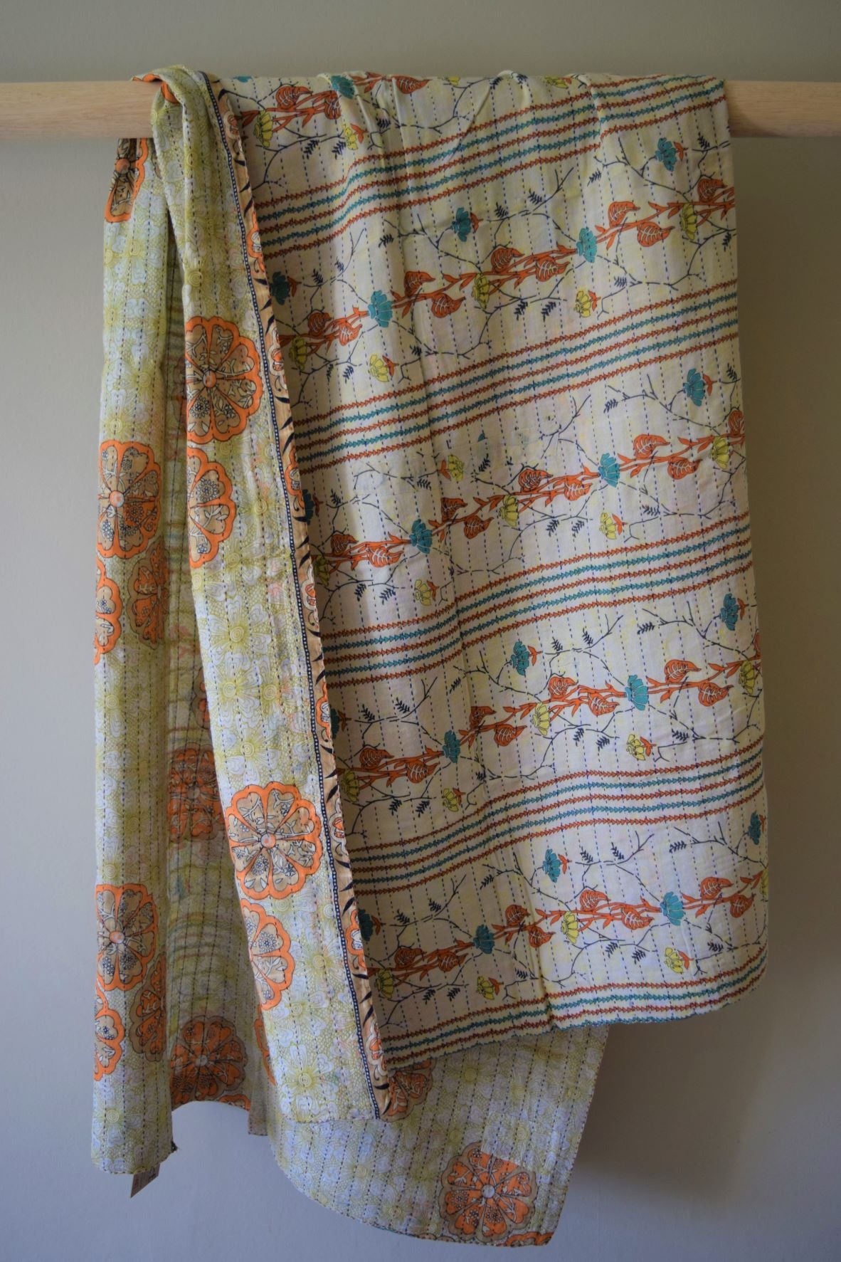 Vintage cotton sari scarves - 0