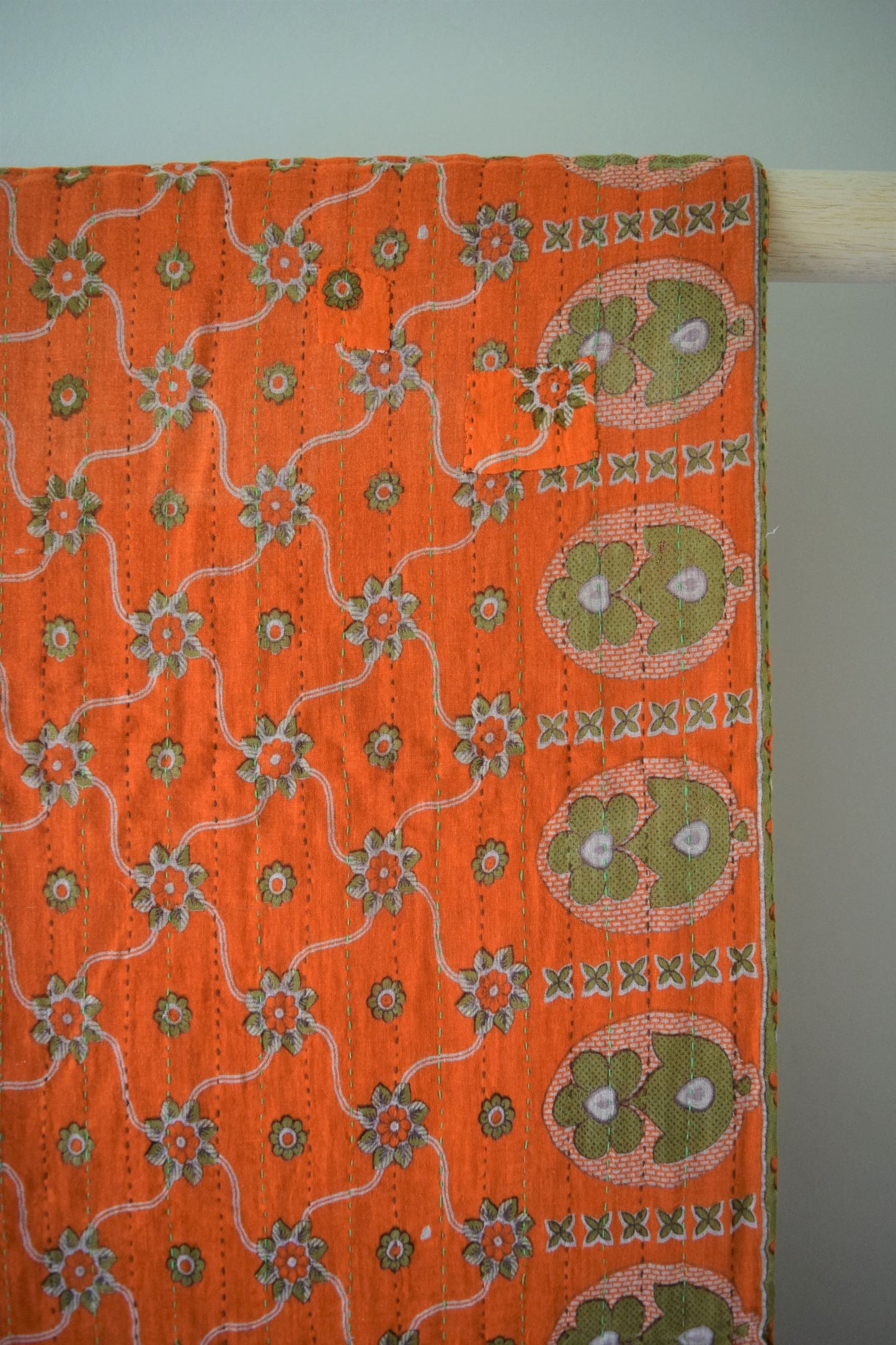 Vintage cotton sari scarves - 2