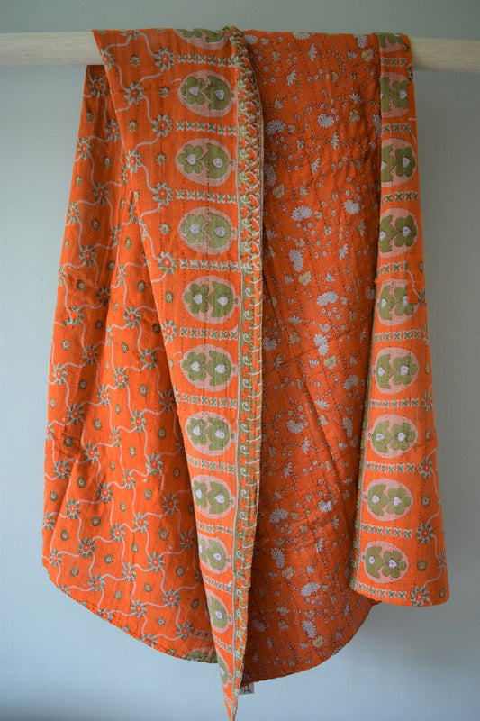 Vintage cotton sari scarves - 0