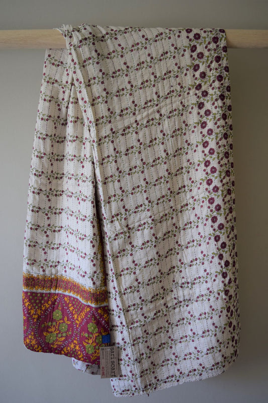 Vintage cotton sari scarves - 0