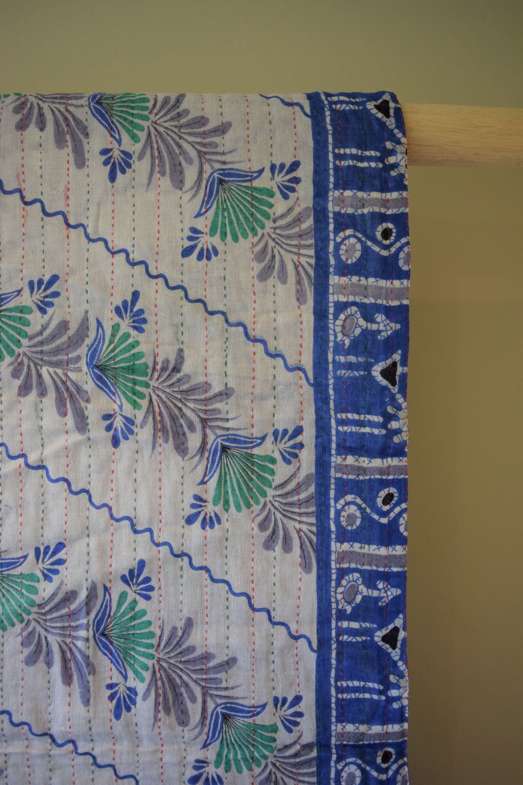 Vintage cotton sari scarves - 1