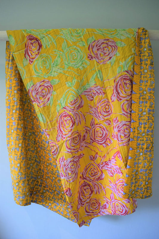 Vintage cotton sari scarves - 0