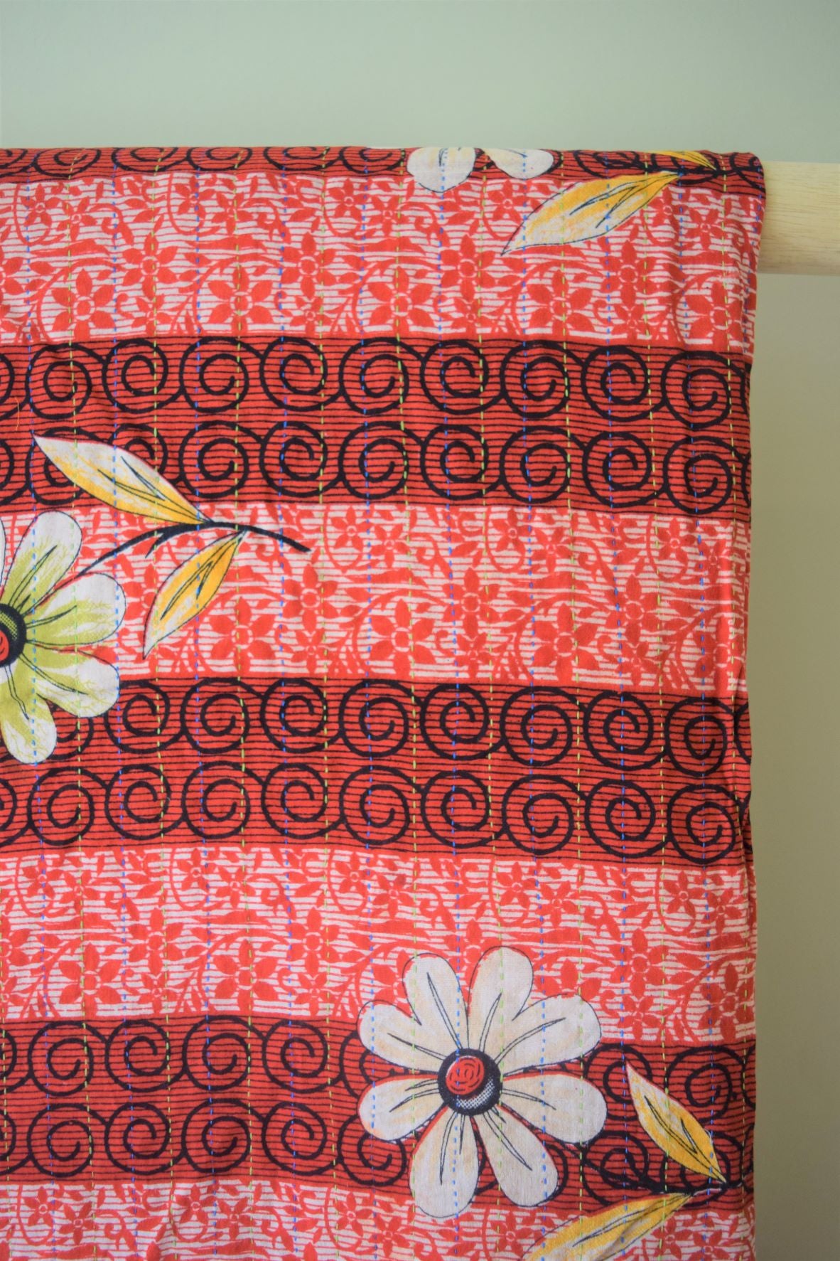 Vintage cotton sari scarves - 1