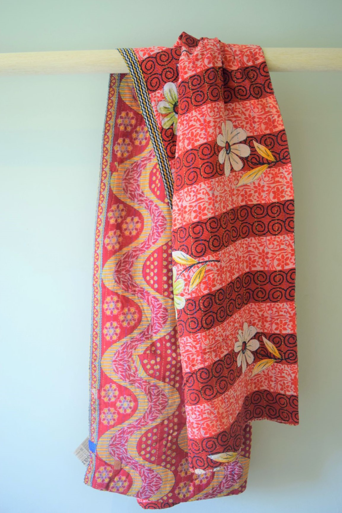 Vintage cotton sari scarves - 0