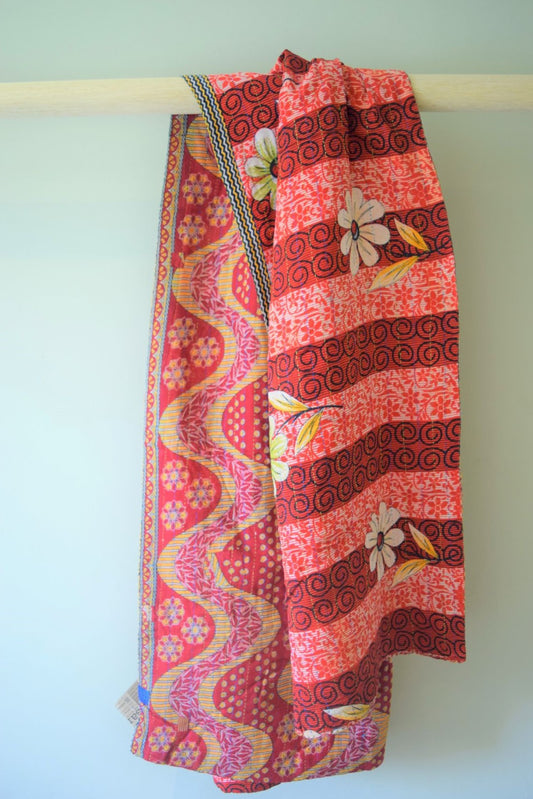 Vintage cotton sari scarves - 0