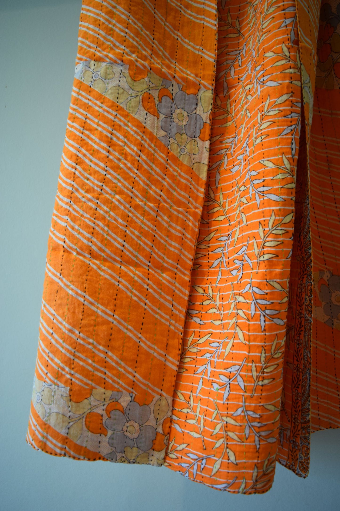 Vintage cotton sari scarves - 6