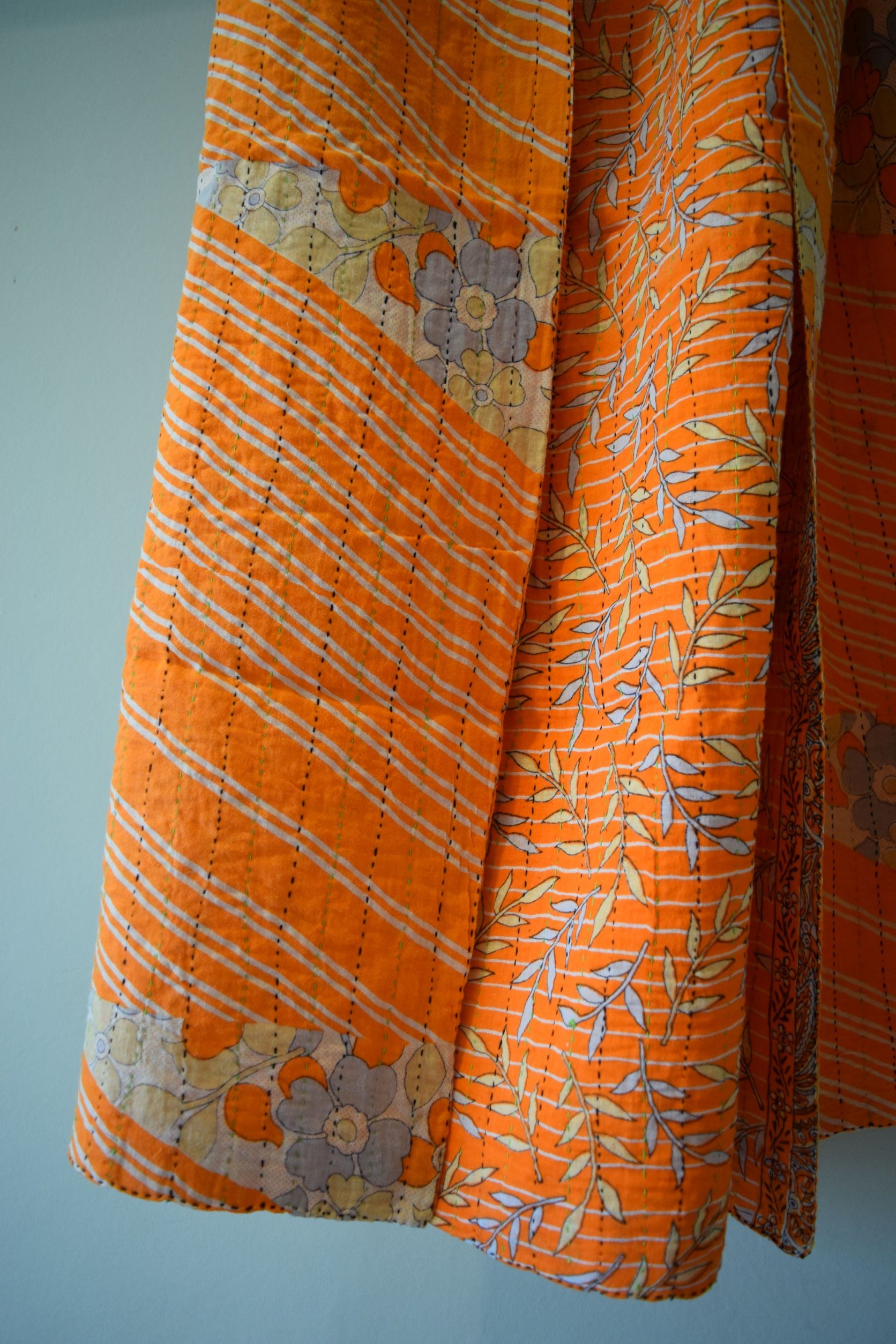 Vintage cotton sari scarves - 6