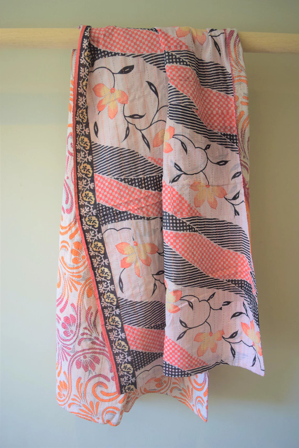 Vintage cotton sari scarves - 0