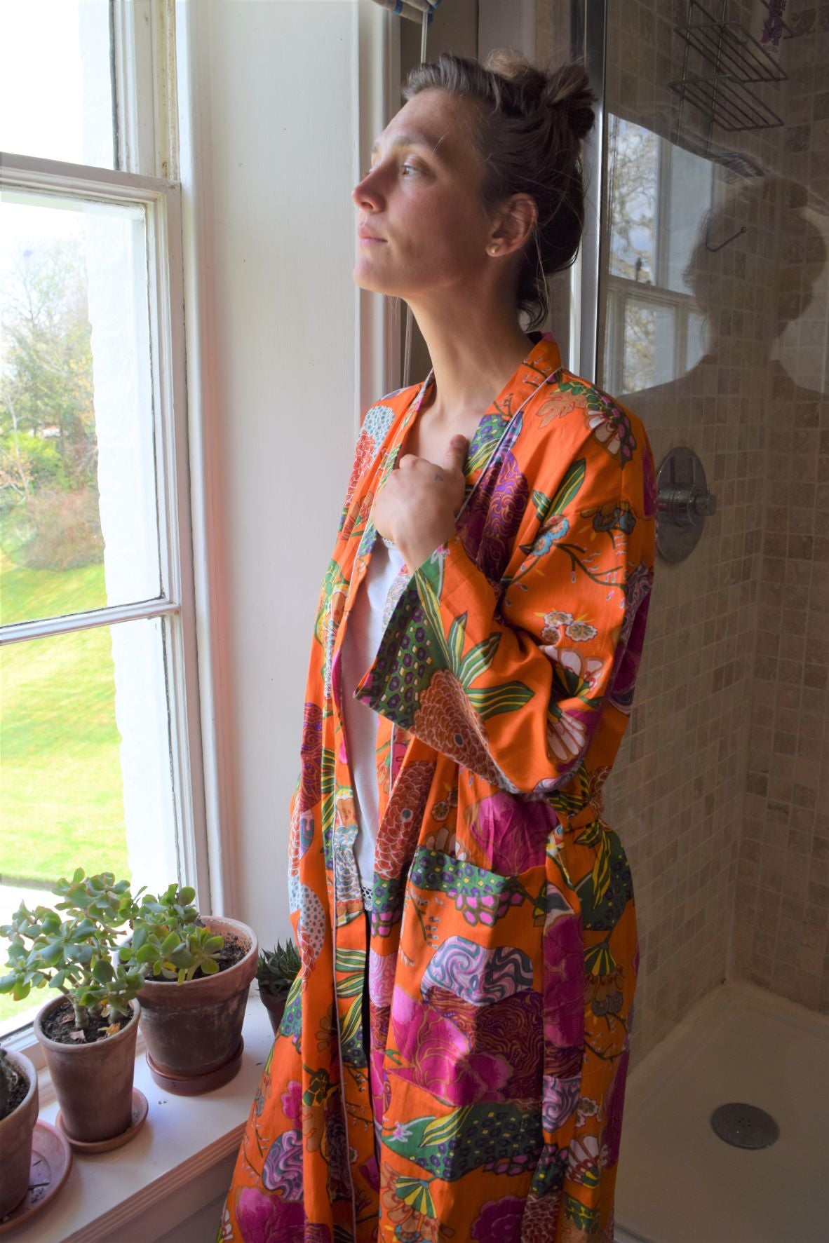 Buy Cotton Kimono Robes for Women Indian Dressing Gown Unisex Cotton Block  Print Kimono Robe Lounge Wear Kimono Night Cover up Robe Online in India -  Etsy