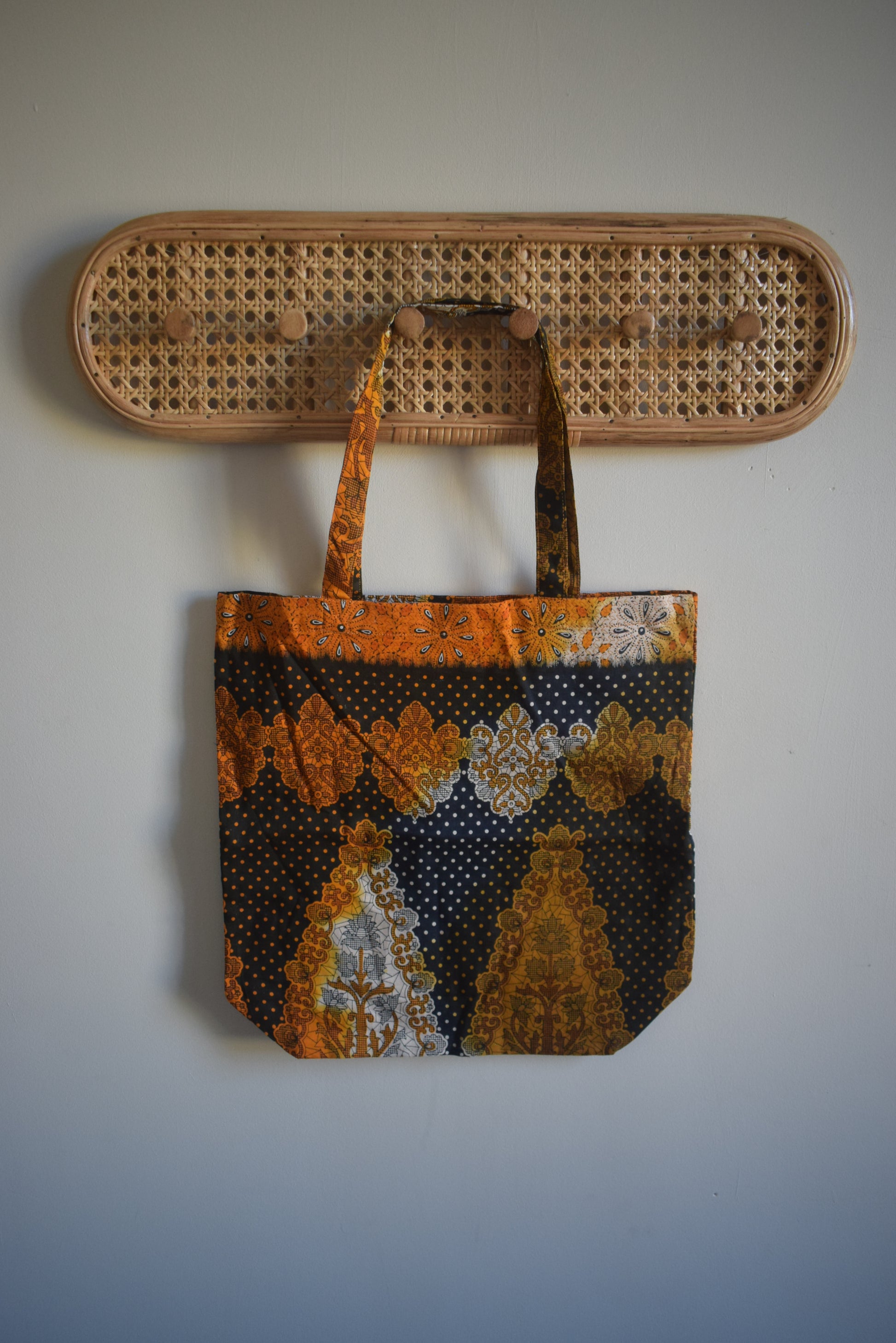 Vintage sari cotton tote shopping bag - 0